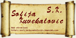 Sofija Kuvekalović vizit kartica